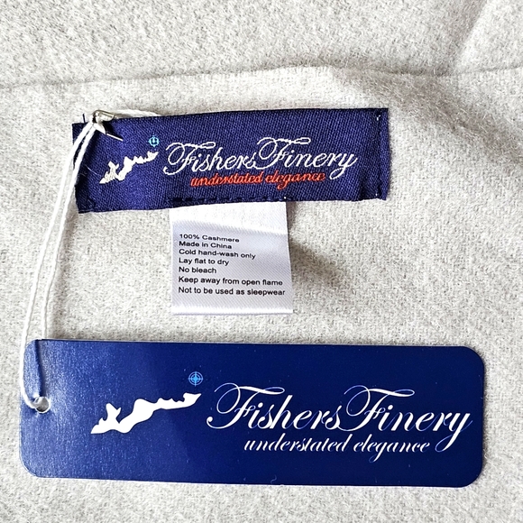 100% Pure Cashmere Scarf by Fishers Finery High Quality Design, 70"x12" - Picture 7 of 10